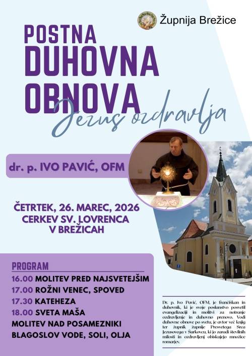 Postna duhovna obnova - Jezus ozdravlja