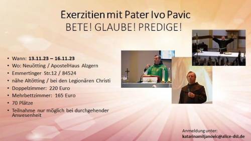 Exerzitien mit Pater Ivo Pavić